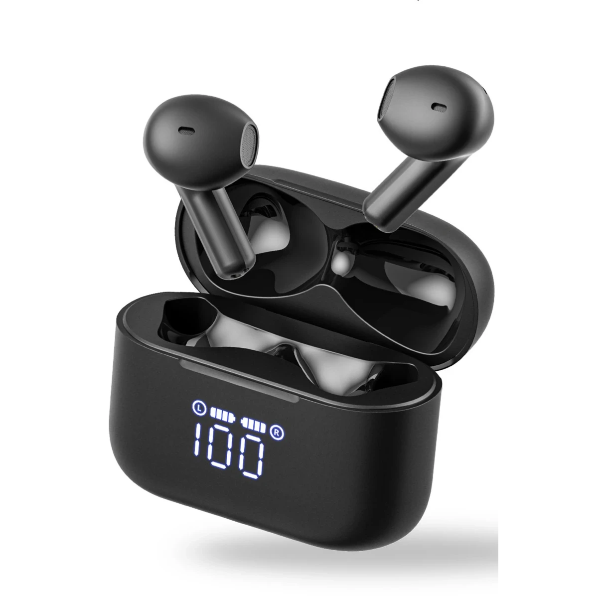Tozo T21 Tonal Fits Dijital Şarj Göstergeli IPX8 Su Geçirmez 14.2mm Dinamik Sürücü Kablosuz TWS Airpods Kulaklık - Siyah — görsel 5