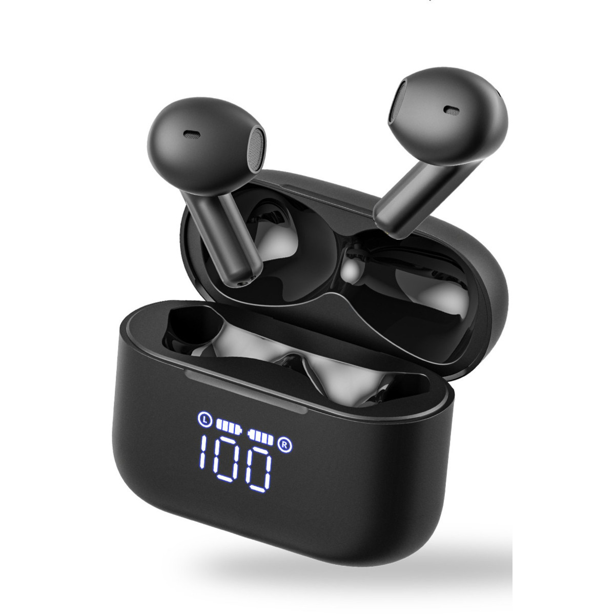 Tozo T21 Tonal Fits Dijital Şarj Göstergeli IPX8 Su Geçirmez 14.2mm Dinamik Sürücü Kablosuz TWS Airpods Kulaklık - Siyah — görsel 8