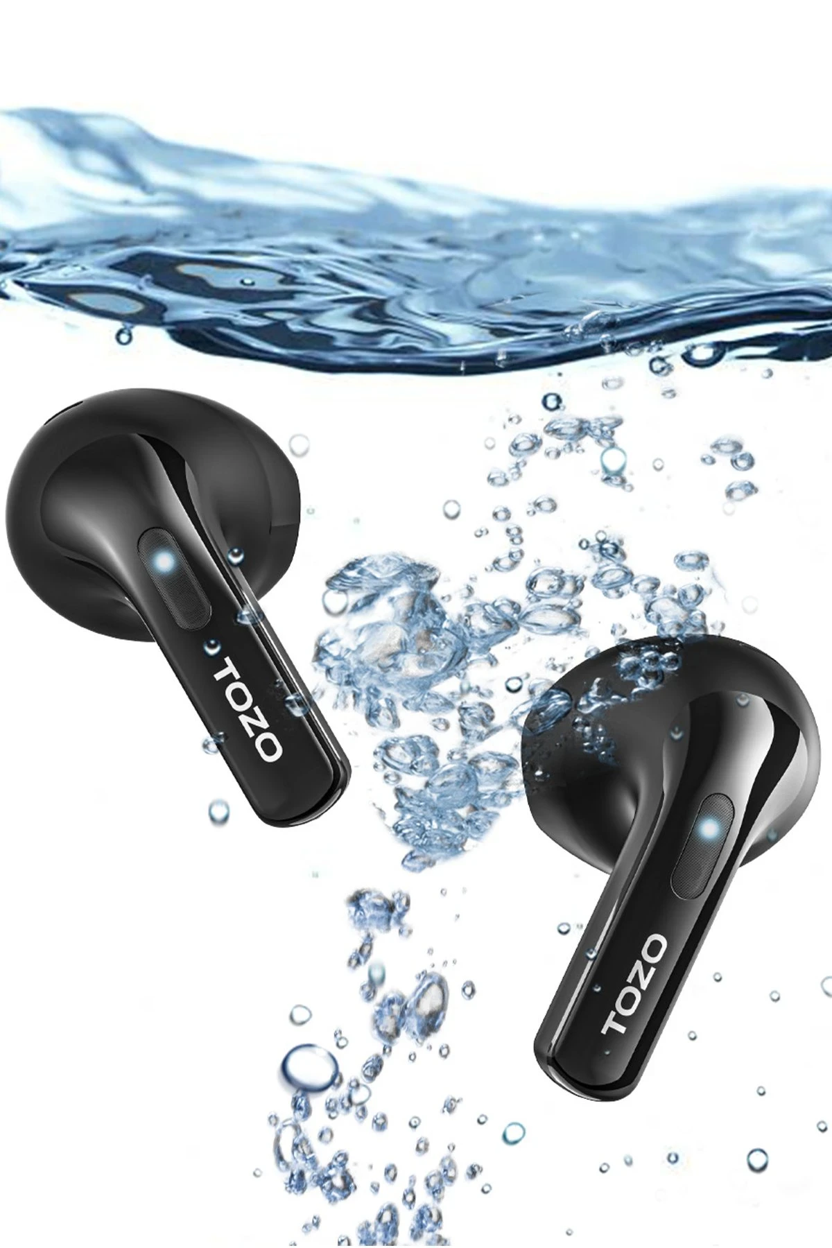 Tozo T21 Tonal Fits Dijital Şarj Göstergeli IPX8 Su Geçirmez 14.2mm Dinamik Sürücü Kablosuz TWS Airpods Kulaklık - Siyah — görsel 3