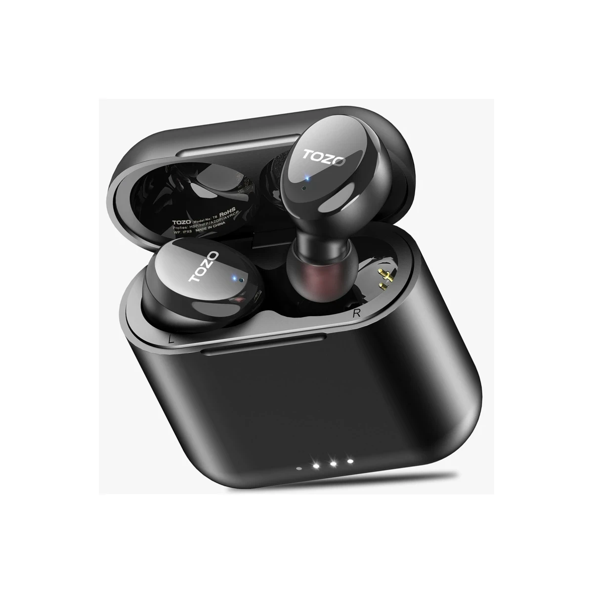 Tozo T6S Ultra Hafif IPX8 Su Geçirmez Bluetooth 5.3 Kablosuz Airpods Kulaklık - Siyah — görsel 5