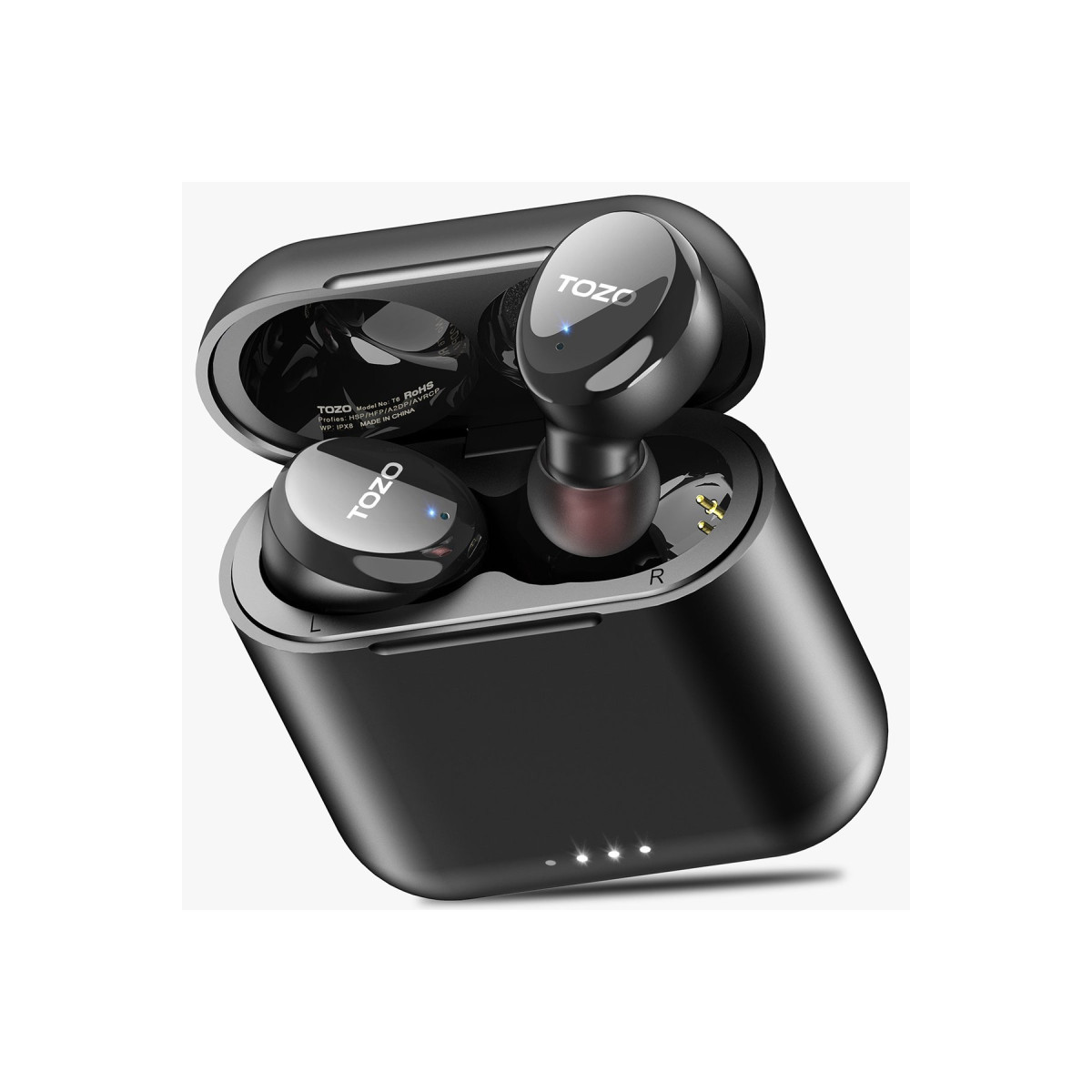 Tozo T6S Ultra Hafif IPX8 Su Geçirmez Bluetooth 5.3 Kablosuz Airpods Kulaklık - Siyah — görsel 9