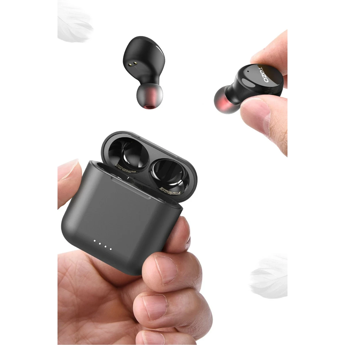 Tozo T6S Ultra Hafif IPX8 Su Geçirmez Bluetooth 5.3 Kablosuz Airpods Kulaklık - Siyah — görsel 6