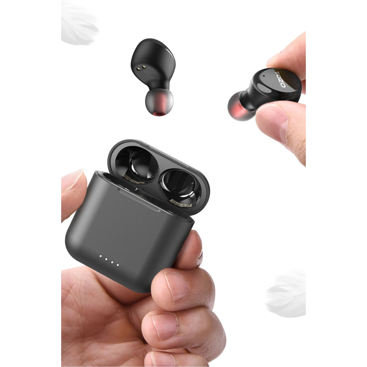 Tozo T6S Ultra Hafif IPX8 Su Geçirmez Bluetooth 5.3 Kablosuz Airpods Kulaklık - Siyah — görsel 10