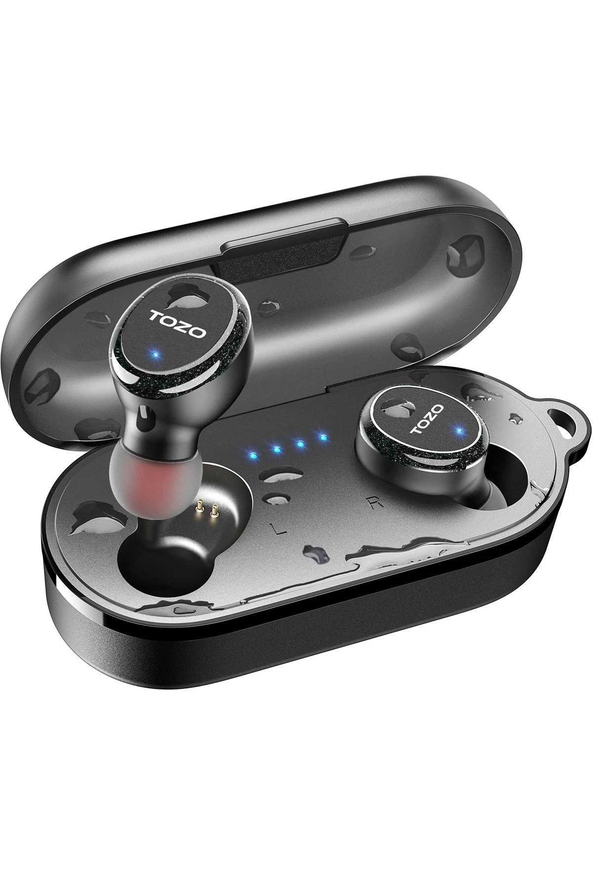 Tozo T10S Çağrı Gürültü Engelleyici Özellikli Ultra Hafif IPX8 Su Geçirmez Bluetooth 5.2 Kablosuz Airpods Kulaklık - Siyah