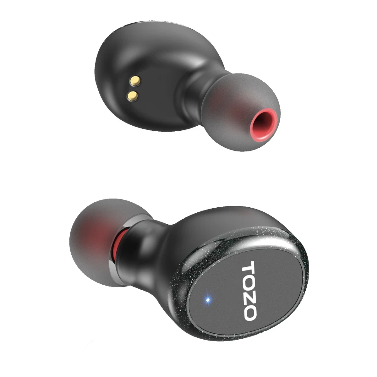 Tozo T10S Çağrı Gürültü Engelleyici Özellikli Ultra Hafif IPX8 Su Geçirmez Bluetooth 5.2 Kablosuz Airpods Kulaklık - Siyah — görsel 6