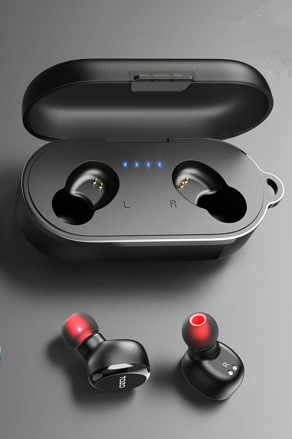 Tozo T10S Çağrı Gürültü Engelleyici Özellikli Ultra Hafif IPX8 Su Geçirmez Bluetooth 5.2 Kablosuz Airpods Kulaklık - Siyah — görsel 4