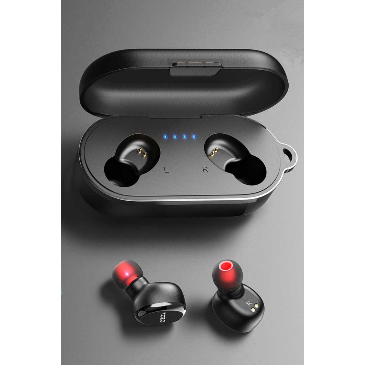 Tozo T10S Çağrı Gürültü Engelleyici Özellikli Ultra Hafif IPX8 Su Geçirmez Bluetooth 5.2 Kablosuz Airpods Kulaklık - Siyah — görsel 12