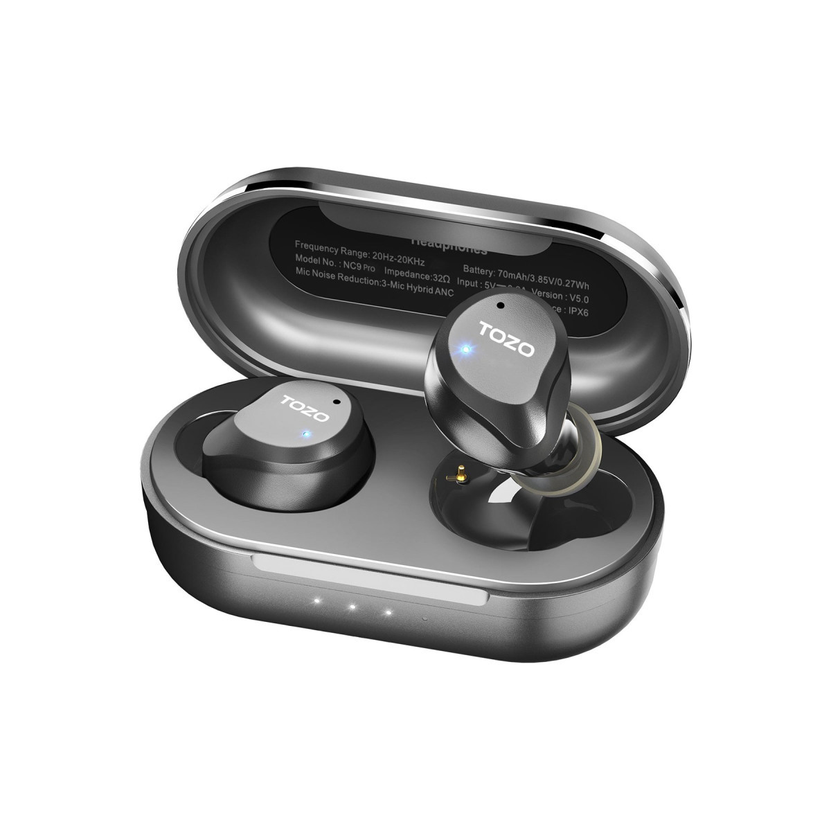 Tozo NC9 Pro Aktif Gürültü Engelleyici Özellikli Bluetooth 5.3 Kablosuz TWS Airpods Kulaklık - Siyah — görsel 9