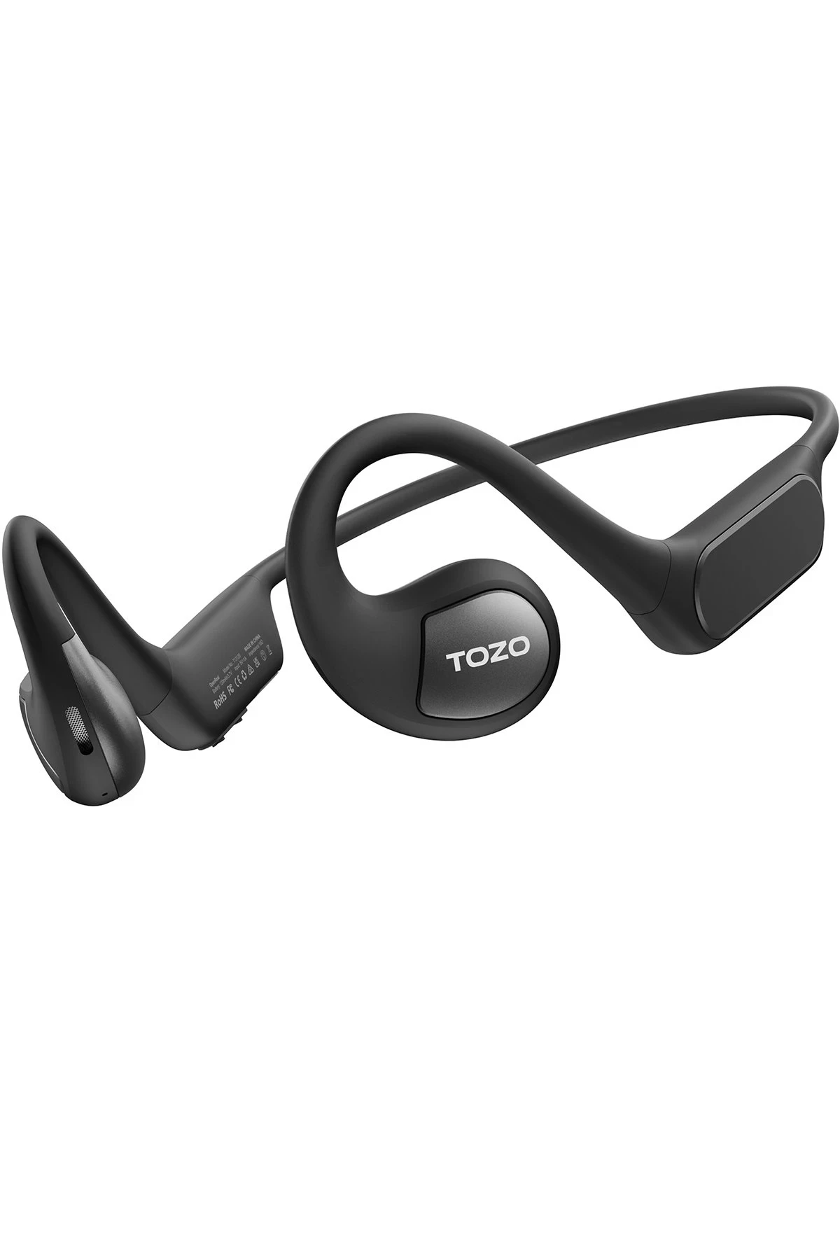Tozo OpenReal IPX8 Su Geçirmez 16.2mm Dinamik Sürücü Bluetooth 5.3 Kablosuz TWS Airpods Kulaklık - Siyah