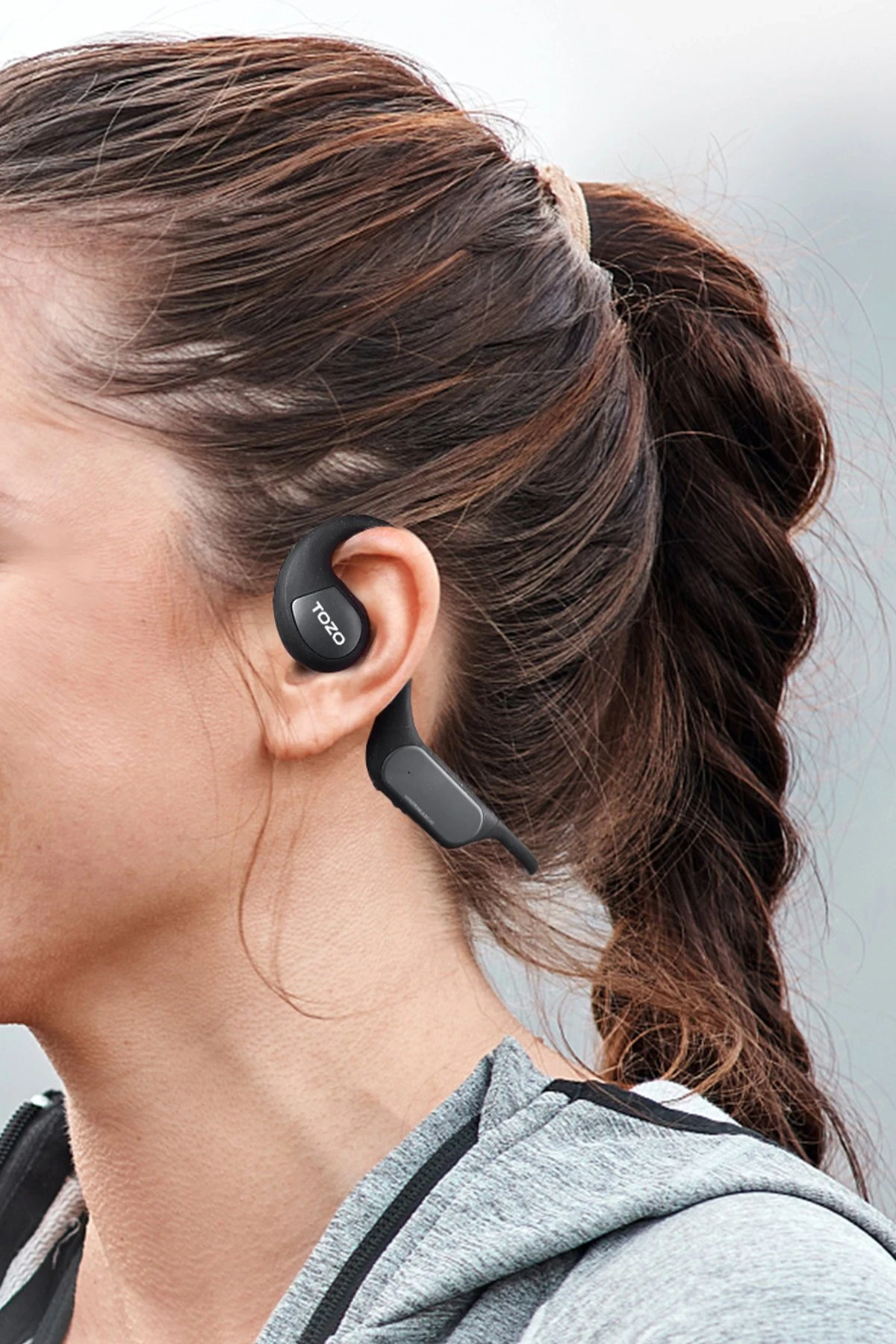 Tozo OpenReal IPX8 Su Geçirmez 16.2mm Dinamik Sürücü Bluetooth 5.3 Kablosuz TWS Airpods Kulaklık - Siyah — görsel 4