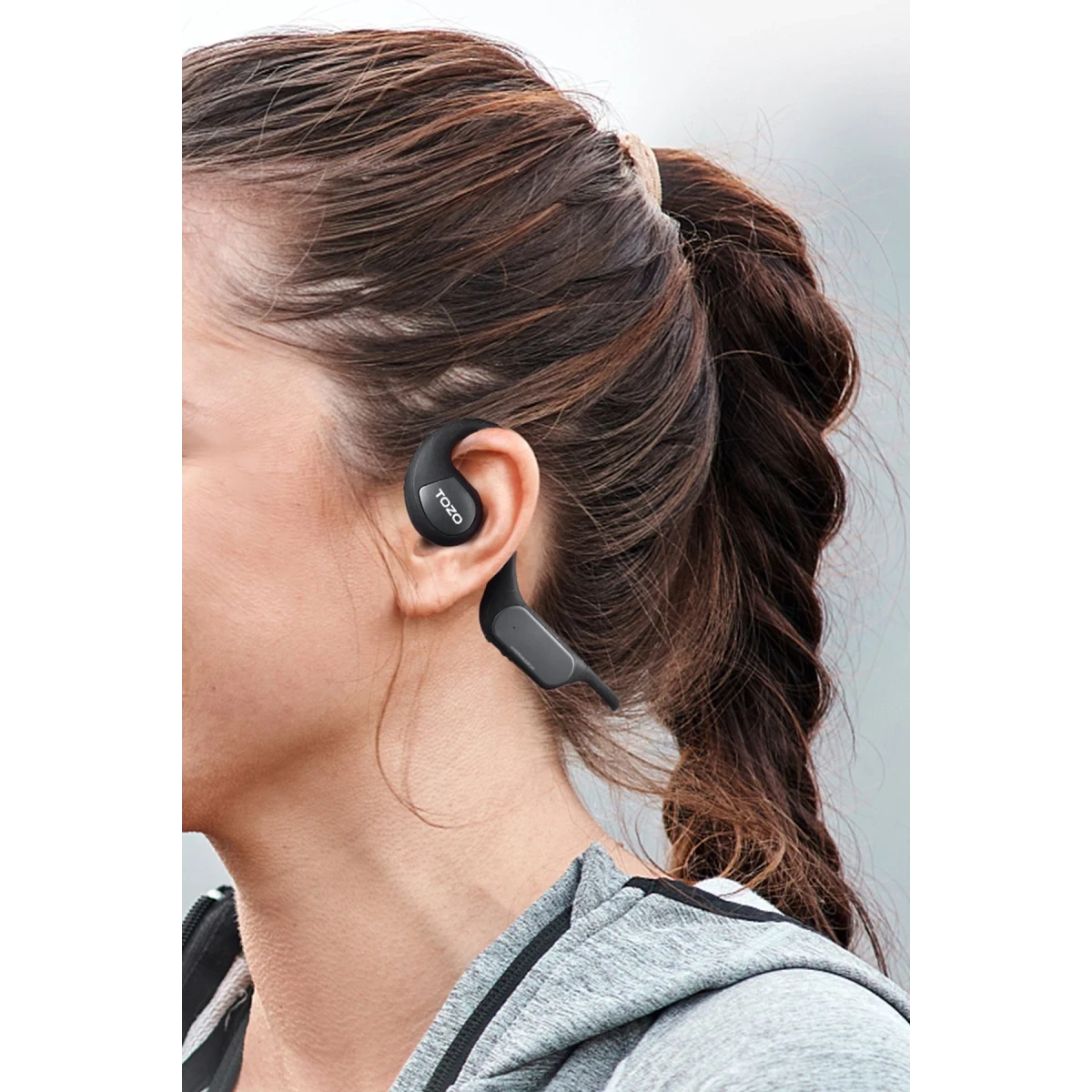 Tozo OpenReal IPX8 Su Geçirmez 16.2mm Dinamik Sürücü Bluetooth 5.3 Kablosuz TWS Airpods Kulaklık - Siyah — görsel 9