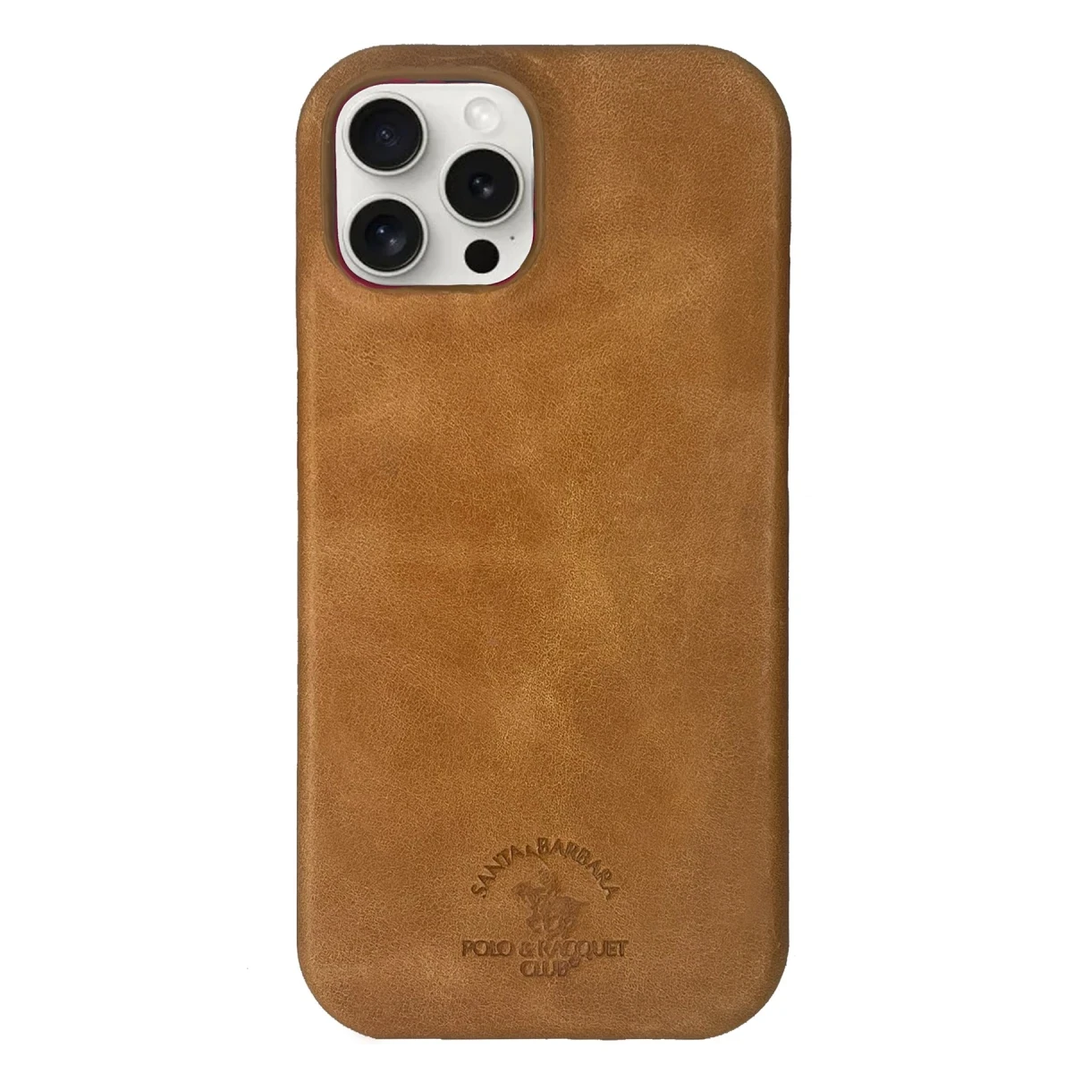 Santa Barbara Polo Racquet Club Apple iPhone 15 Pro Max Elton Genuine Magsafe Deri Kapak - Kahverengi