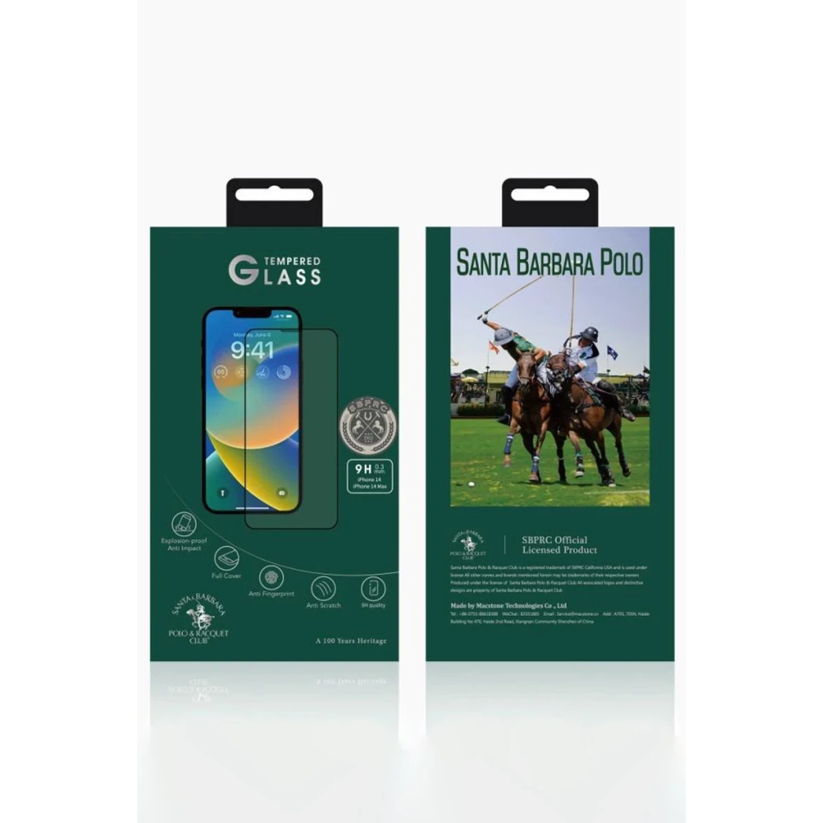Santa Barbara Polo Racquet Club Apple iPhone 15 Pro Max 3D Premium Cam Ekran Koruyucu - Siyah