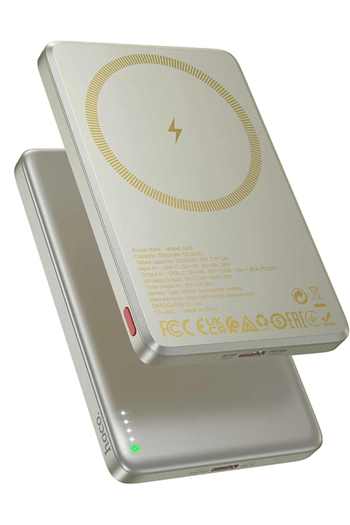 Hoco. Q26 5.000 mAh PD Magsafe Mini Powerbank - Gold