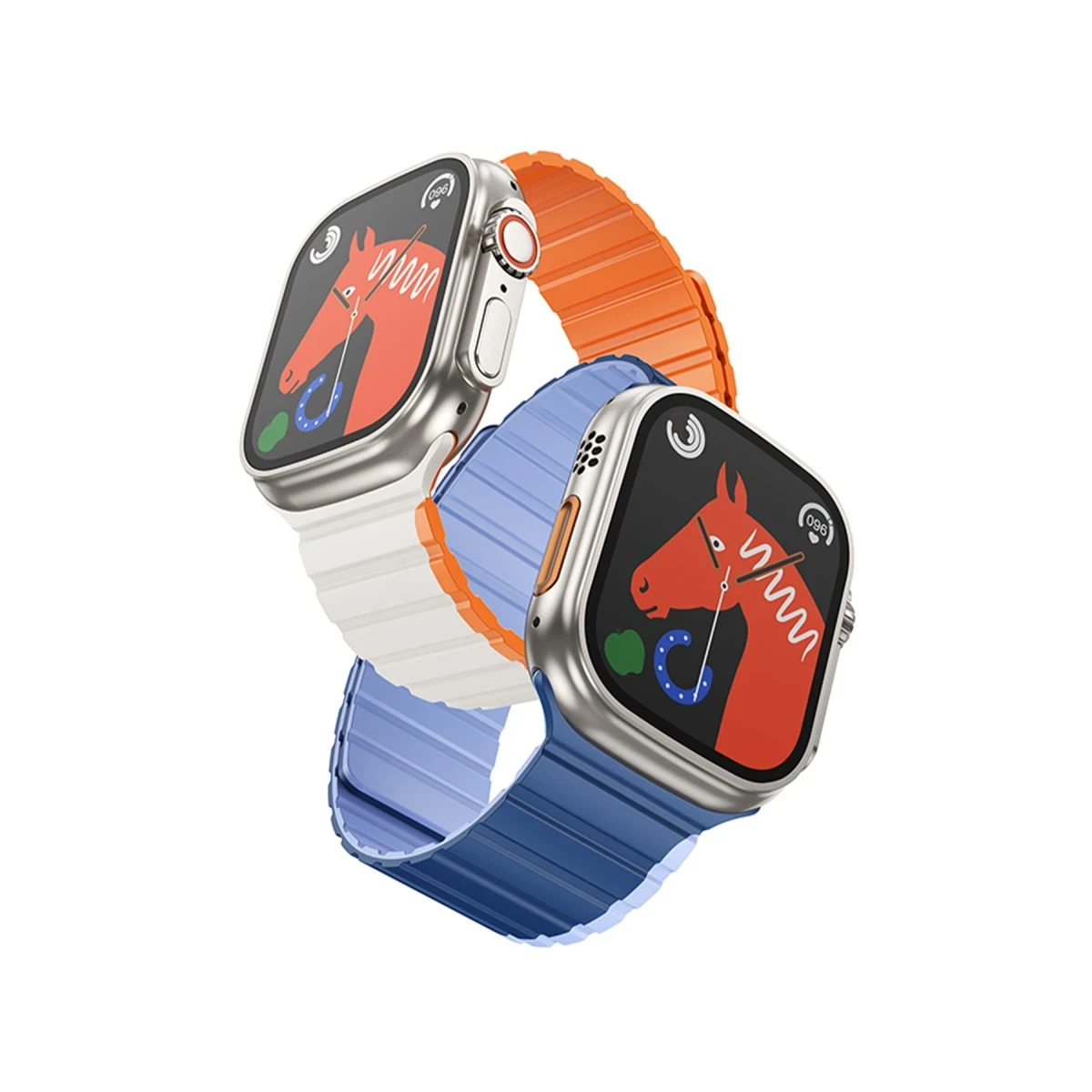 Hoco. Apple Watch 42mm AS102 Silikon Kordon - Yıldız Işığı-Turuncu