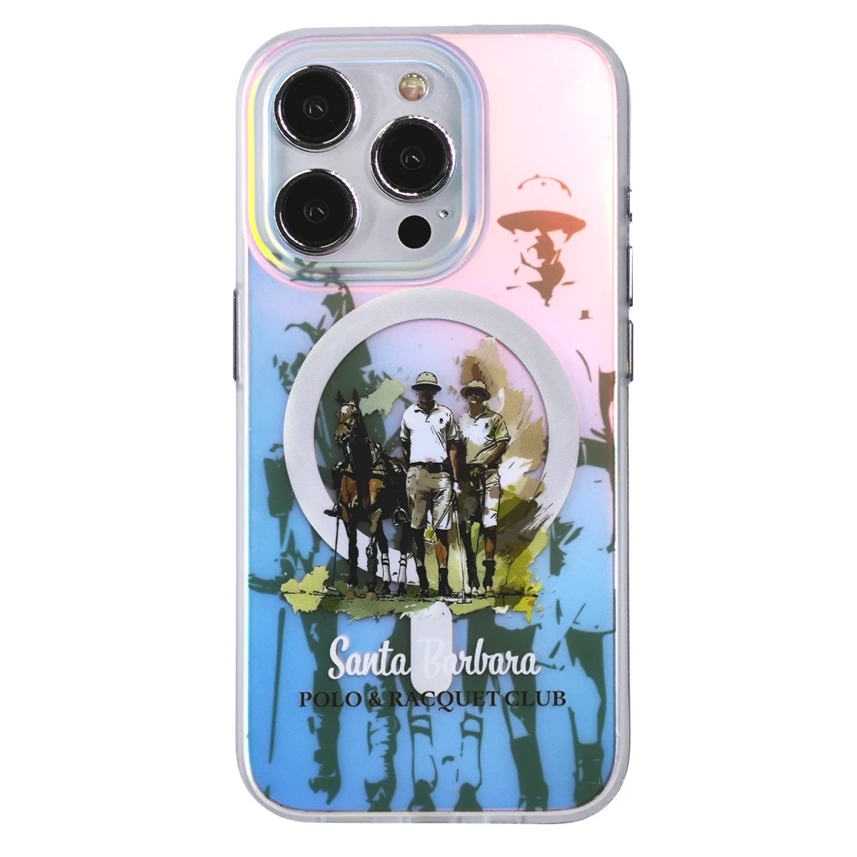 Santa Barbara Polo Racquet Club Apple iPhone 15 Pro Carter Magsafe Kapak - Standing