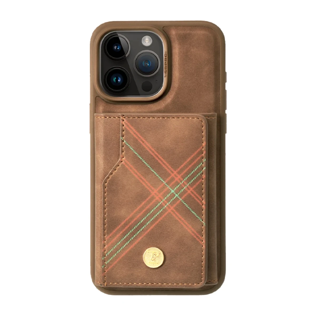 Santa Barbara Polo Racquet Club Apple iPhone 15 Pro Burke Manyetik Cüzdanlı Kapak - Kahverengi