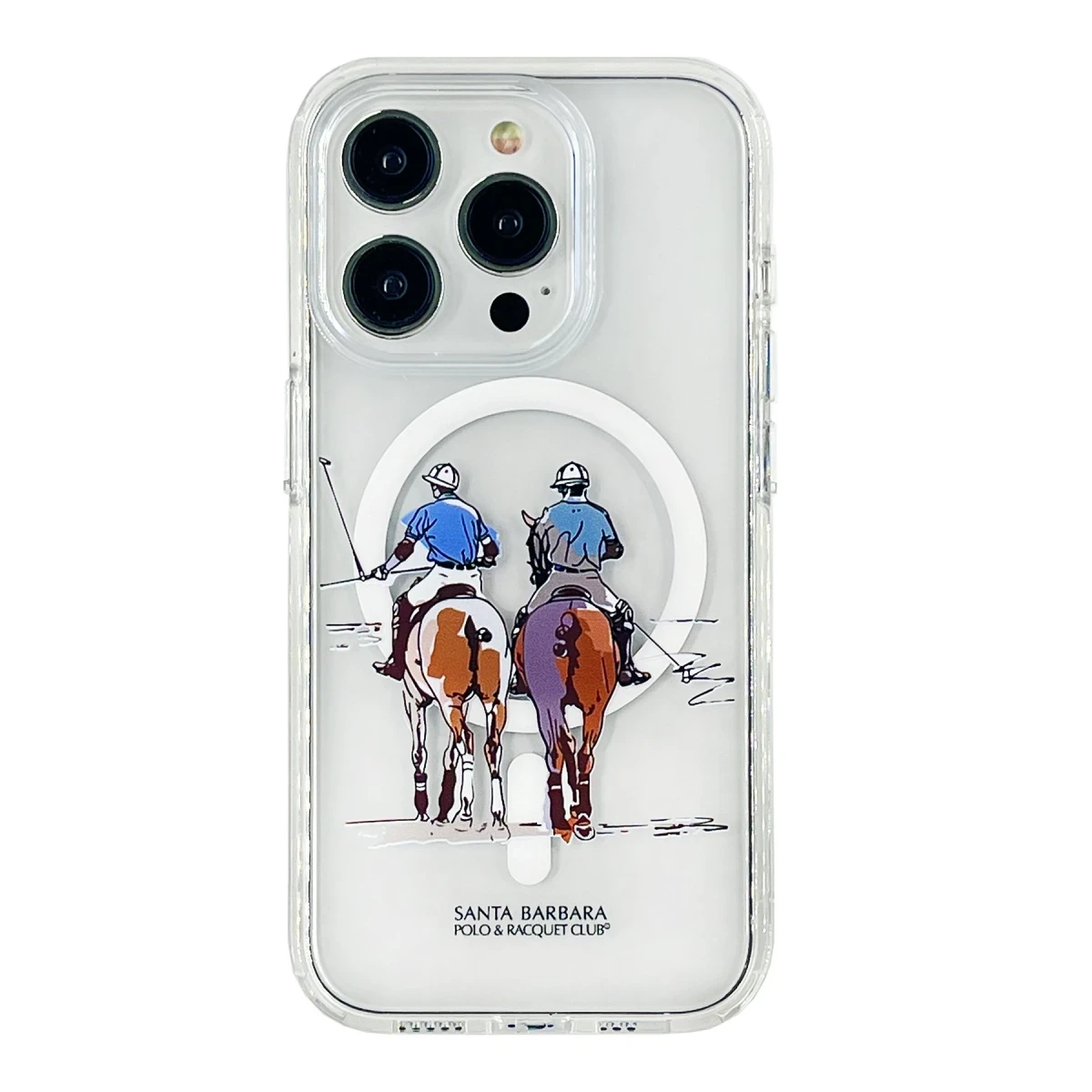 Santa Barbara Polo Racquet Club Apple iPhone 15 Pro Willie Şeffaf Magsafe Kapak - Morandi