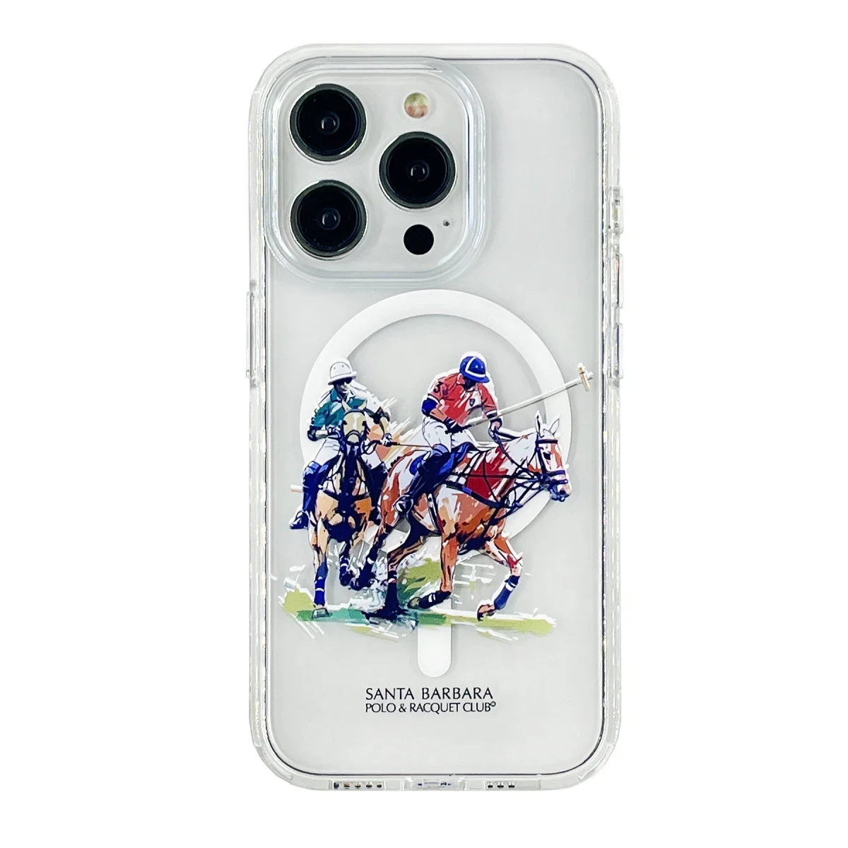 Santa Barbara Polo Racquet Club Apple iPhone 15 Pro Max Willie Şeffaf Magsafe Kapak - Painting