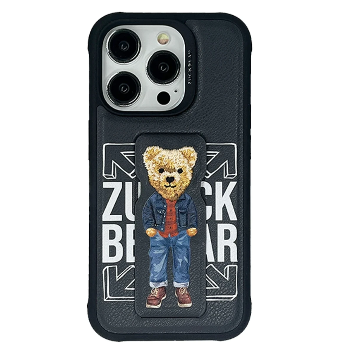 ZuckBear Apple iPhone 15 Pro Claude Standlı Kapak - Siyah