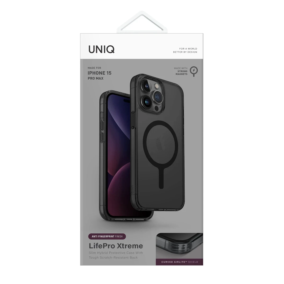 Uniq Apple iPhone 15 Pro Max LifePro Xtreme Magsafe Kapak - Siyah