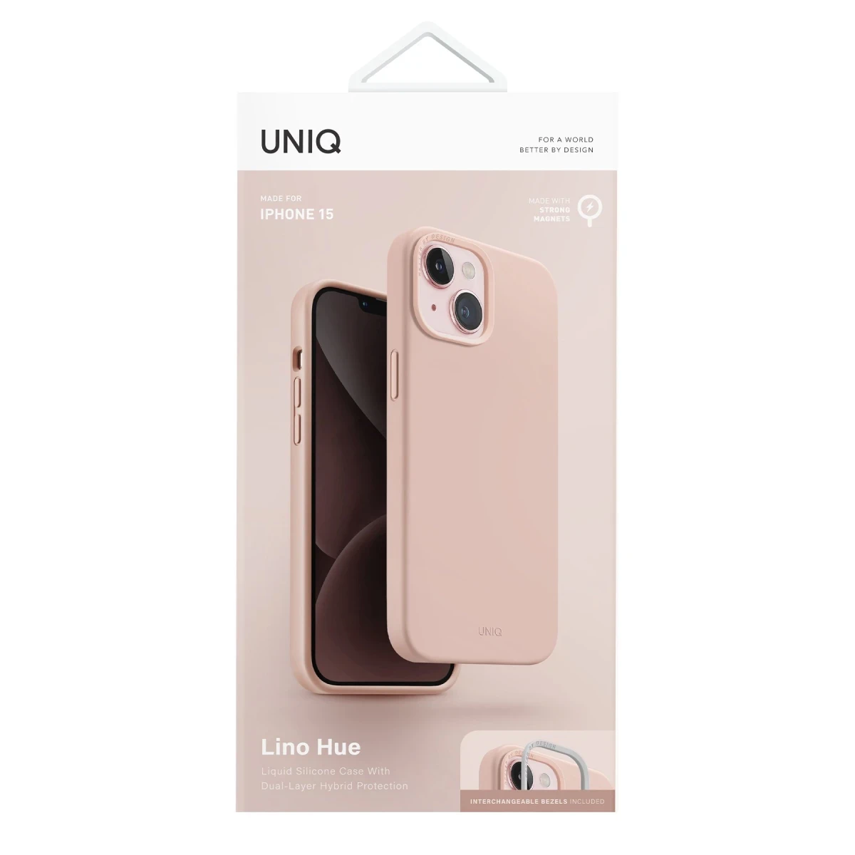Uniq Apple iPhone 15 Lino Hue Magsafe Kapak - Pembe