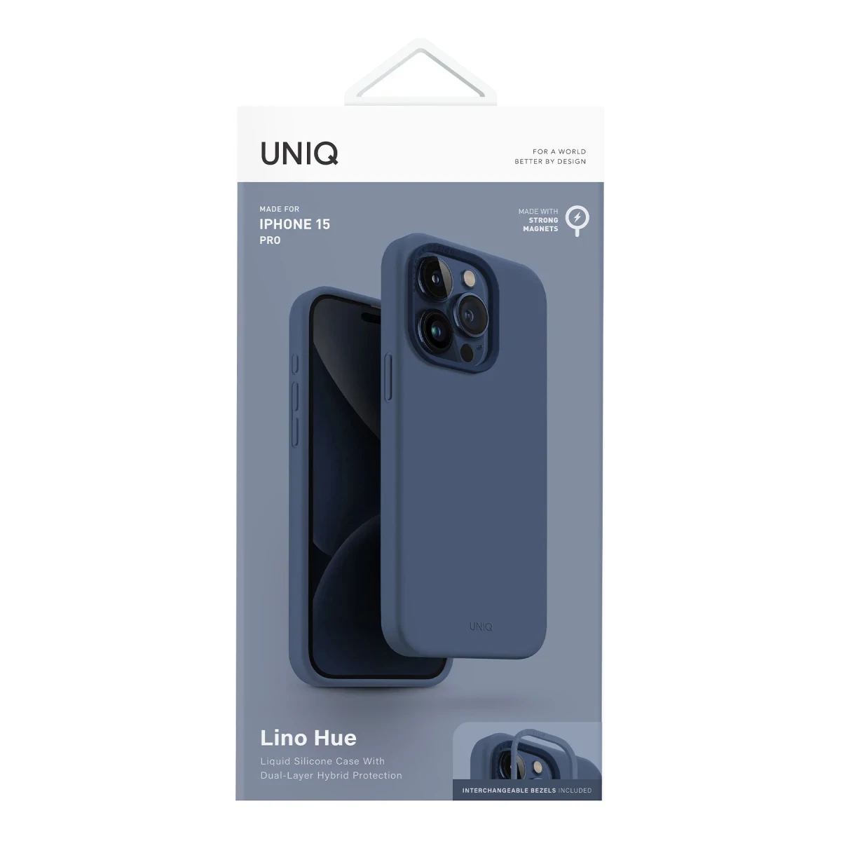 Uniq Apple iPhone 15 Pro Lino Hue Magsafe Kapak - Mavi