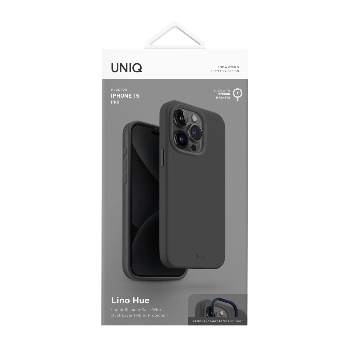 Uniq Apple iPhone 15 Pro Max Lino Hue Magsafe Kapak - Gri