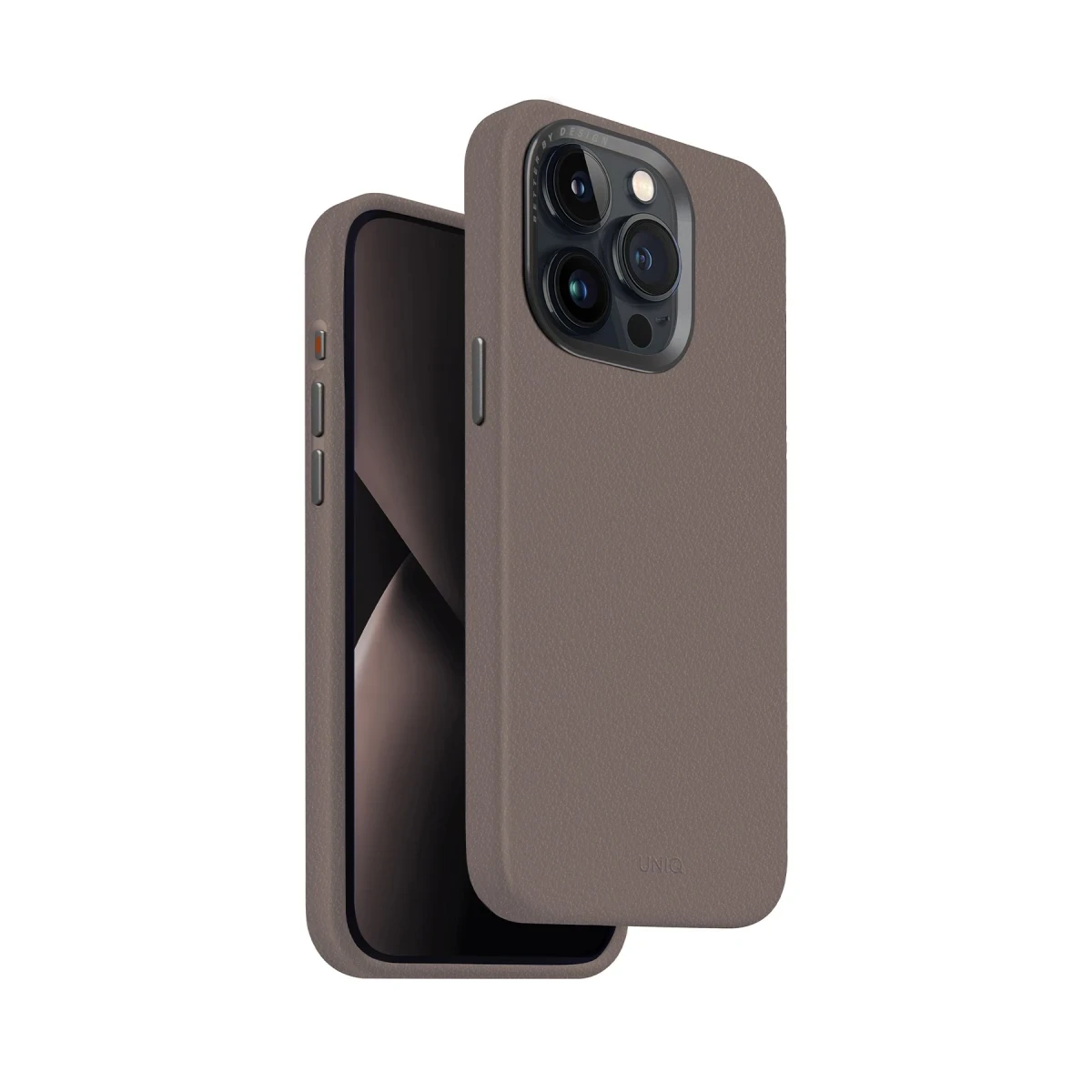 Uniq Apple iPhone 15 Pro Max Lyden Magsafe Deri Kapak - Titan Gri
