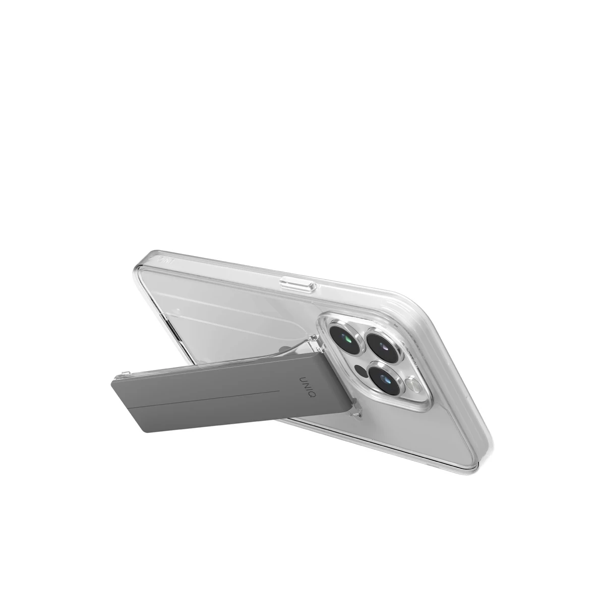 Uniq Apple iPhone 15 Pro Max Heldro Mount Standlı Kapak - Şeffaf