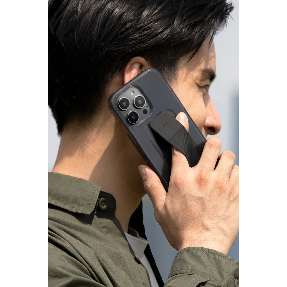 Uniq Apple iPhone 15 Pro Max Heldro Mount Standlı Kapak - Lacivert