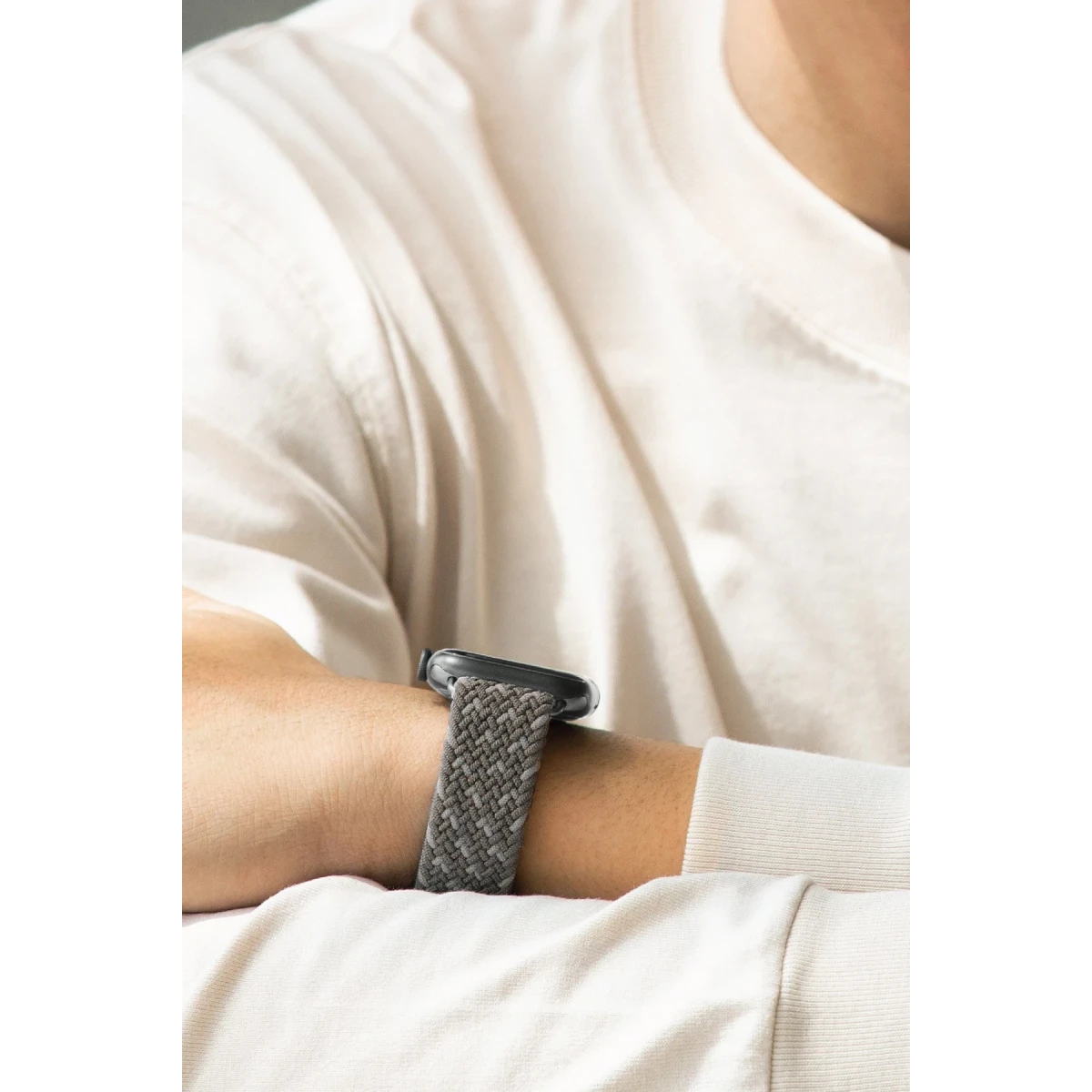 Uniq Apple Watch 41mm Aspen Designer Örgülü Kordon - Mavi