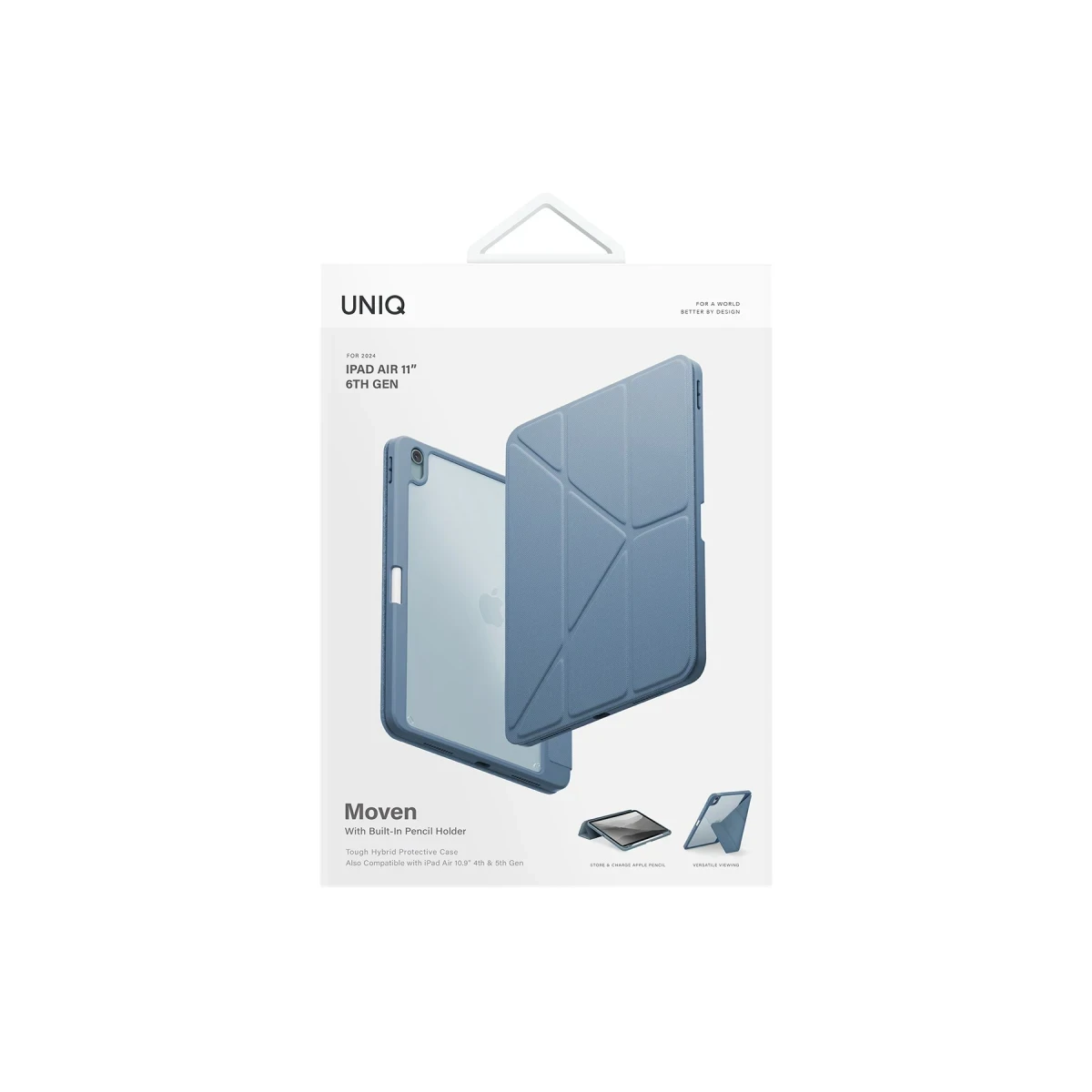 Uniq Apple iPad Air 13 (2024) Moven Standlı Tablet Kapak - Mavi