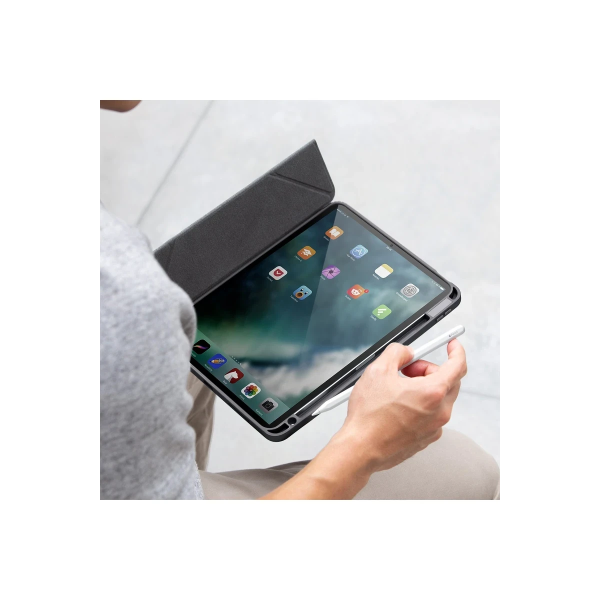 Uniq Apple iPad Air 11 (2024) Moven Standlı Tablet Kapak - Pembe