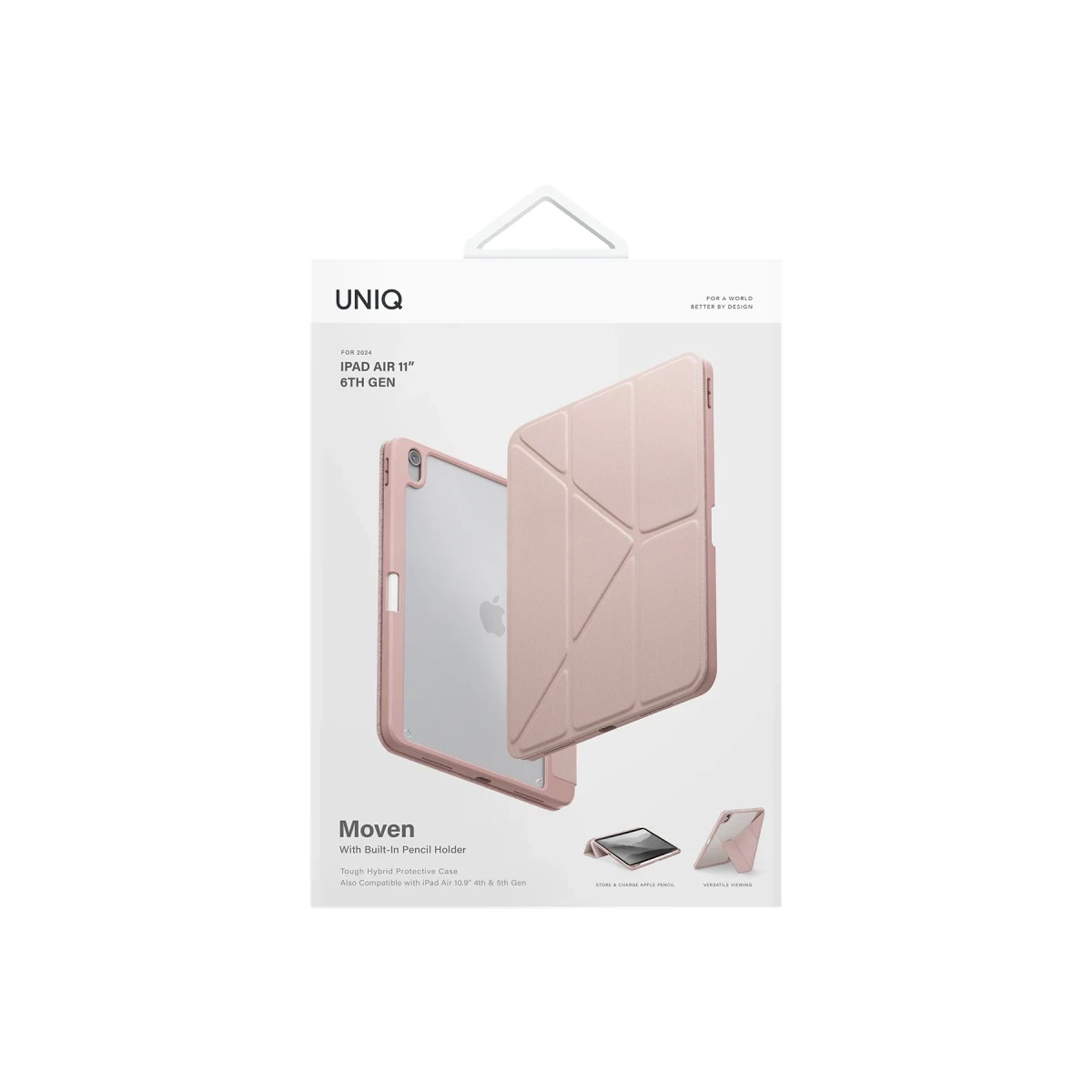 Uniq Apple iPad Air 11 (2024) Moven Standlı Tablet Kapak - Pembe