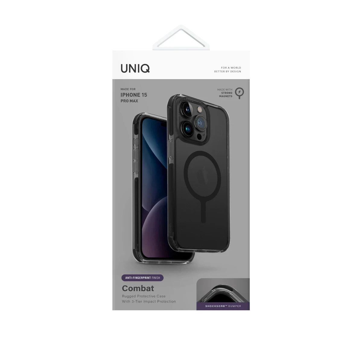 Uniq Apple iPhone 15 Pro Combat Magsafe Kapak - Siyah