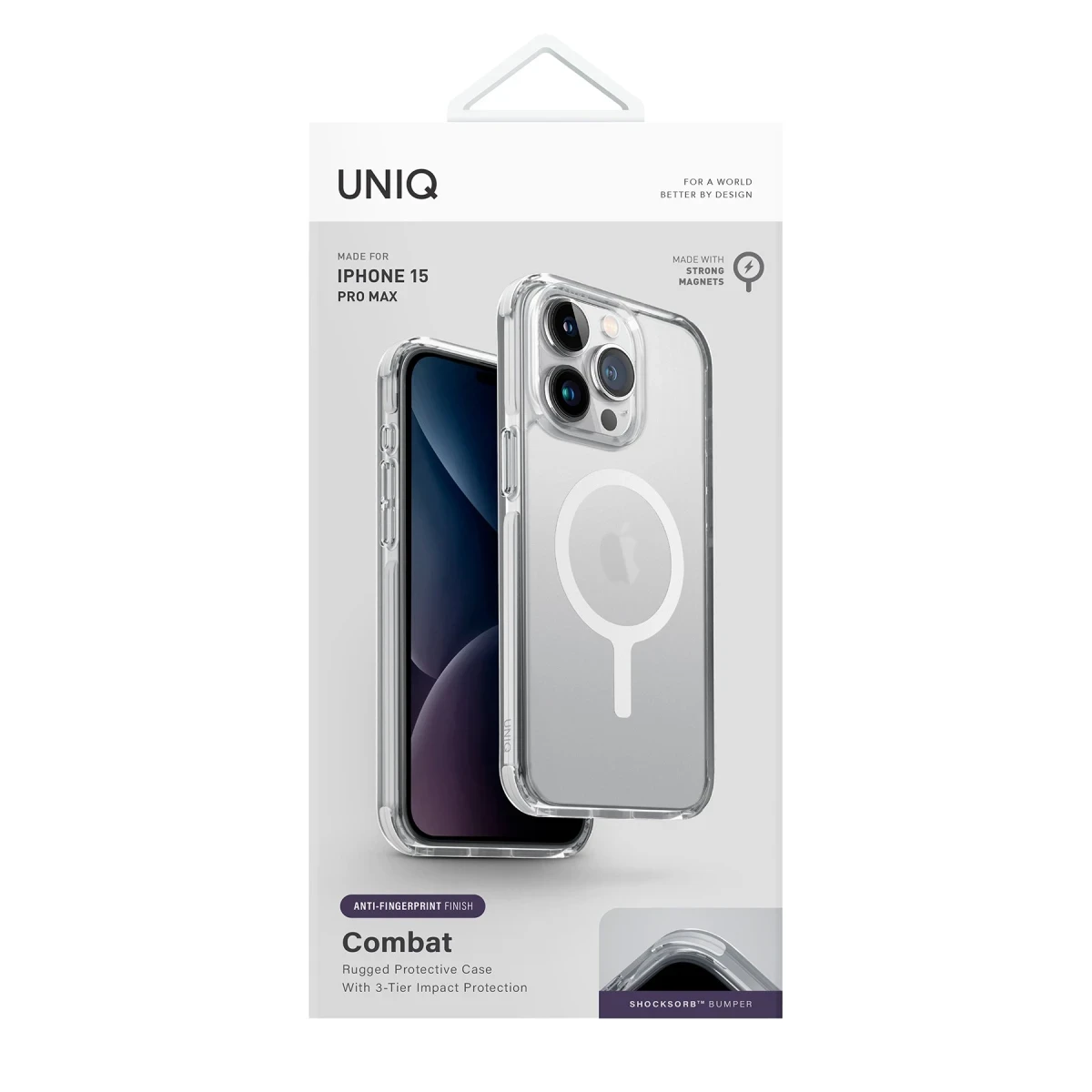 Uniq Apple iPhone 15 Pro Combat Magsafe Kapak - Beyaz
