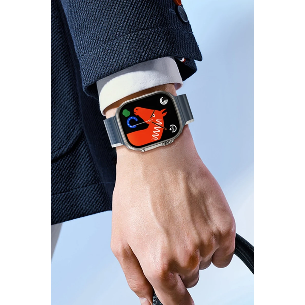 Hoco. Apple Watch 38mm AS102 Silikon Kordon - Yıldız Işığı-Turuncu