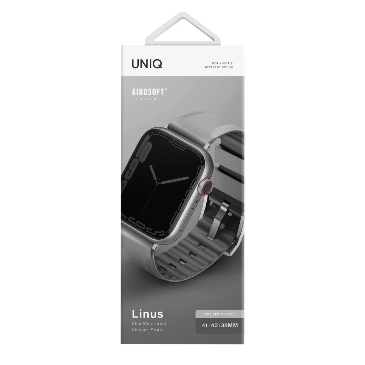 Uniq Apple Watch 41mm Linus Airosoft Silikon Kordon - Gri