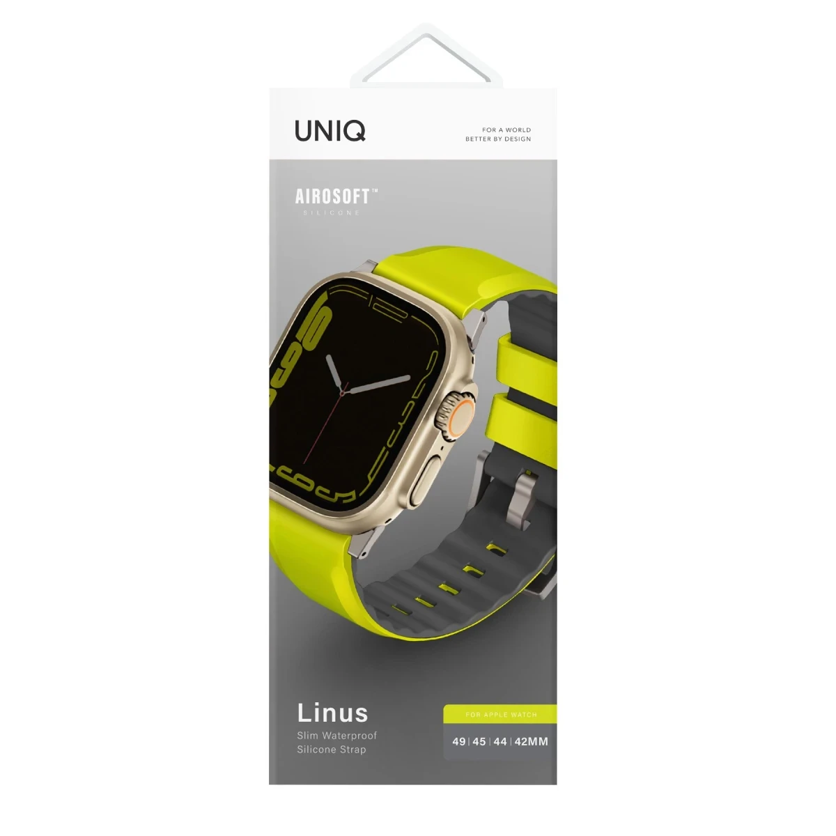Uniq Apple Watch Ultra 49mm Linus Airosoft Silikon Kordon - Yeşil