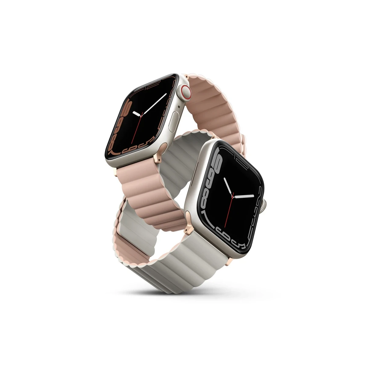 Uniq Apple Watch Ultra 49mm Revix Reversible Manyetik Kordon - Pembe-Bej