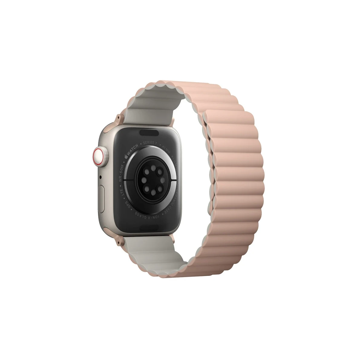 Uniq Apple Watch 41mm Revix Reversible Manyetik Kordon - Pembe-Bej