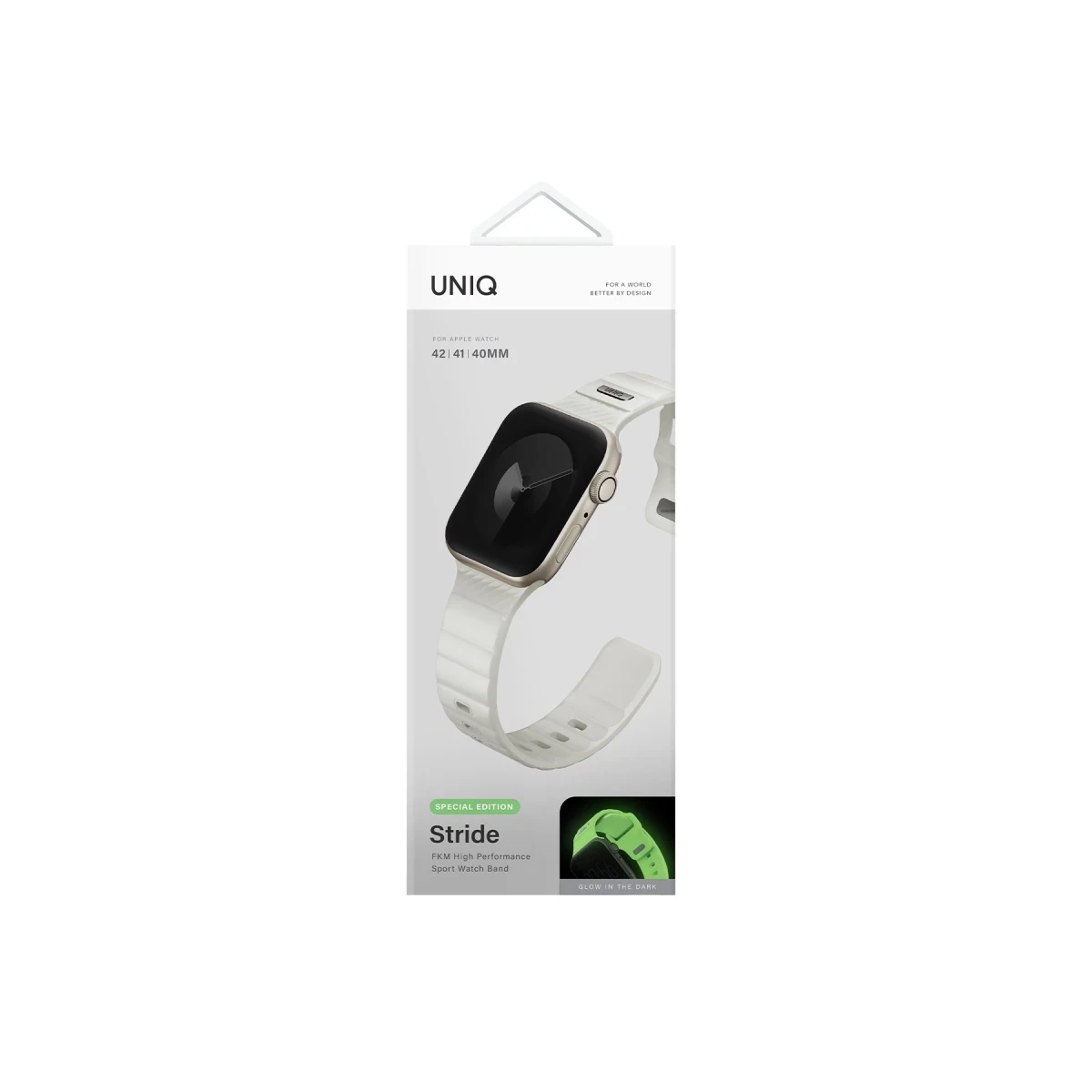 Uniq Apple Watch 41mm Stride FKM Silikon Kordon - Beyaz