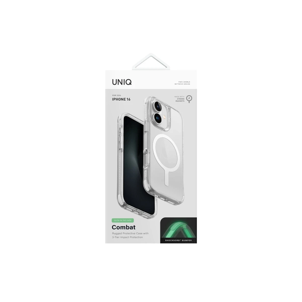 Uniq Apple iPhone 16 Combat Magsafe Kapak - Beyaz