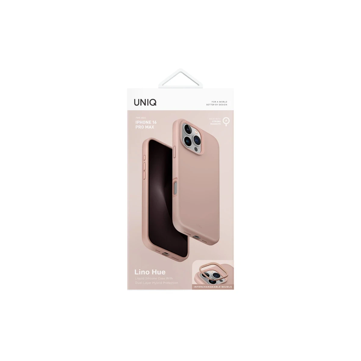Uniq Apple iPhone 16 Pro Lino Hue Magsafe Kapak - Pembe