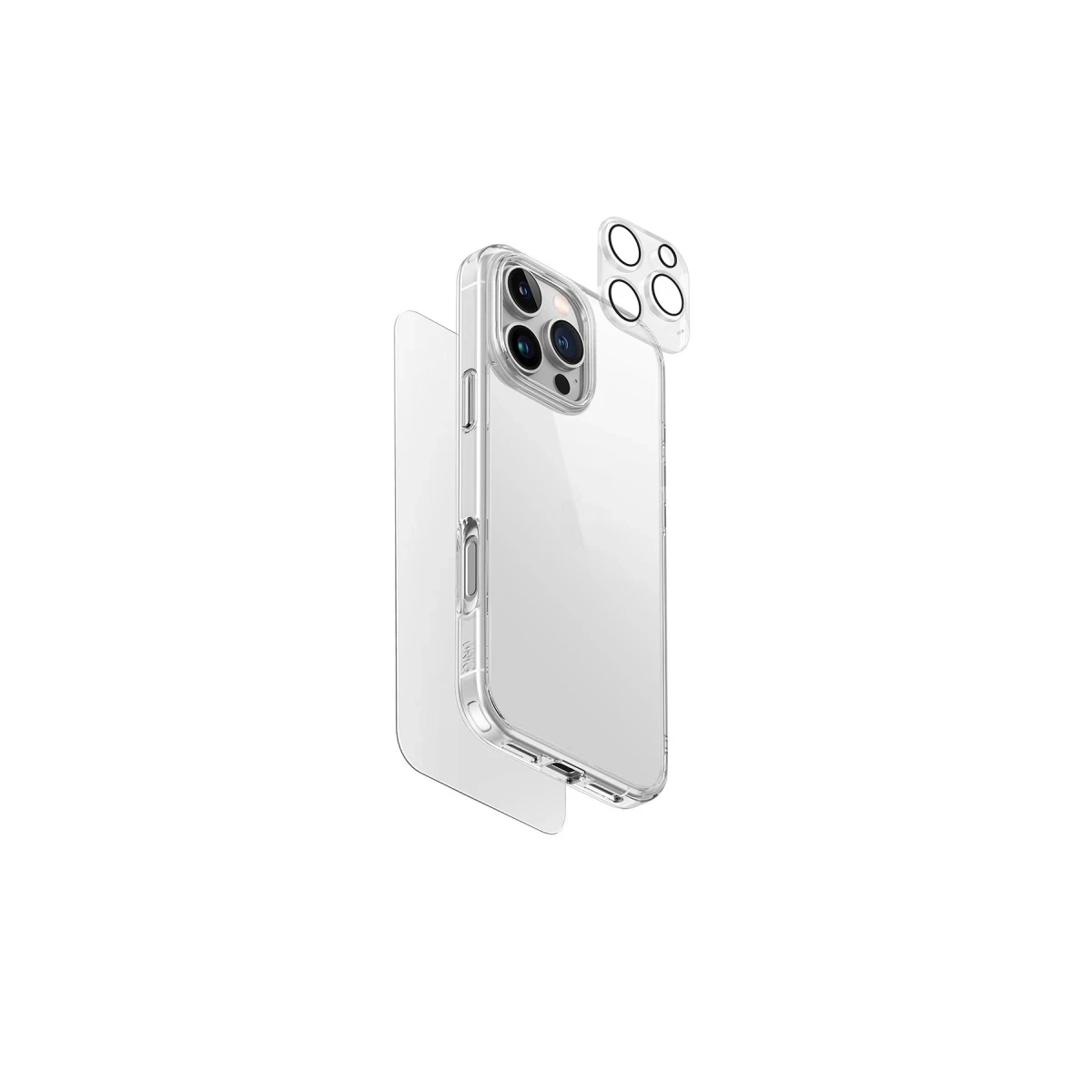 Uniq Apple iPhone 16 Pro Clearvue 3in1 Set Kapak - Şeffaf