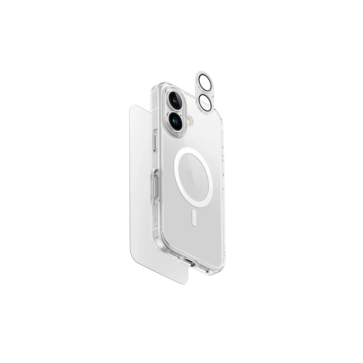 Uniq Apple iPhone 16 Clearvue Magsafe 3in1 Set Kapak - Şeffaf
