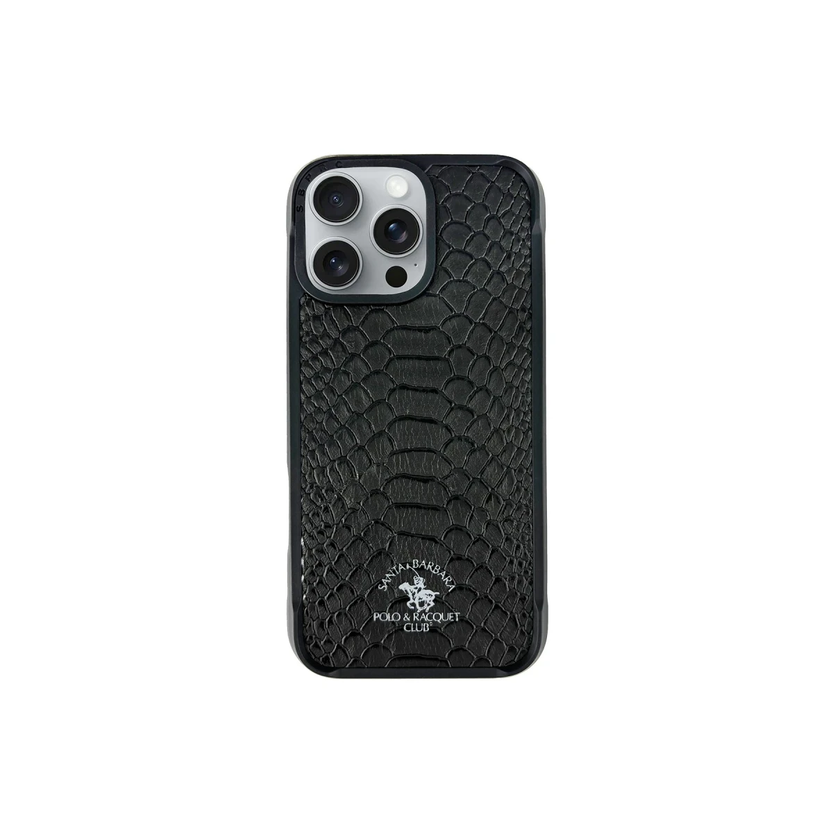 Santa Barbara Polo Racquet Club Apple iPhone 16 Pro Knight Deri Kapak - Siyah