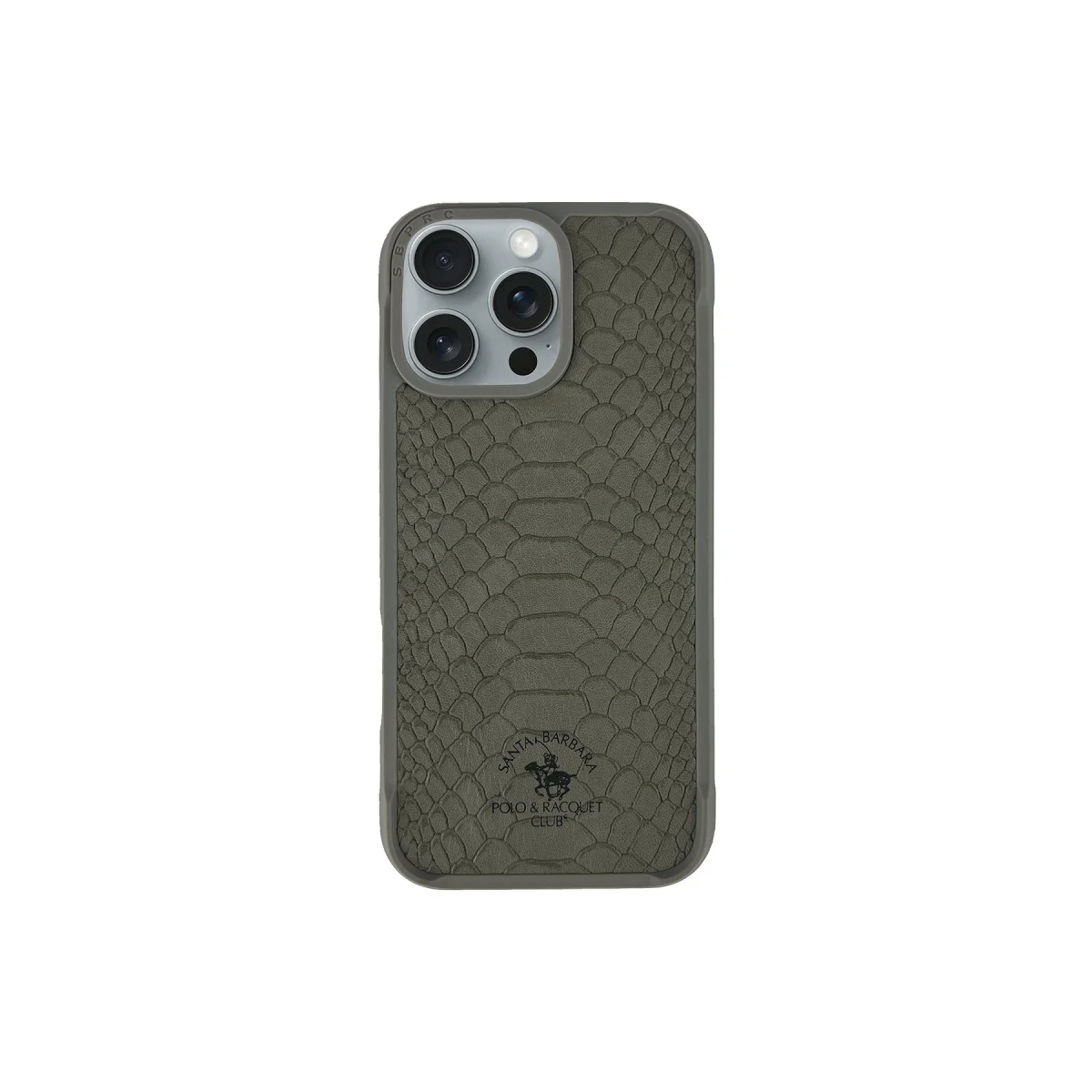 Santa Barbara Polo Racquet Club Apple iPhone 16 Pro Max Knight Deri Kapak - Titan Gri