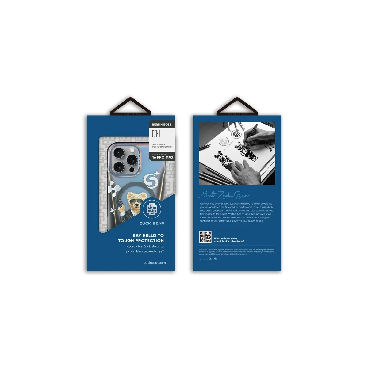 ZuckBear Apple iPhone 16 Pro Berlin Boss Magsafe Kapak - Eins Suave